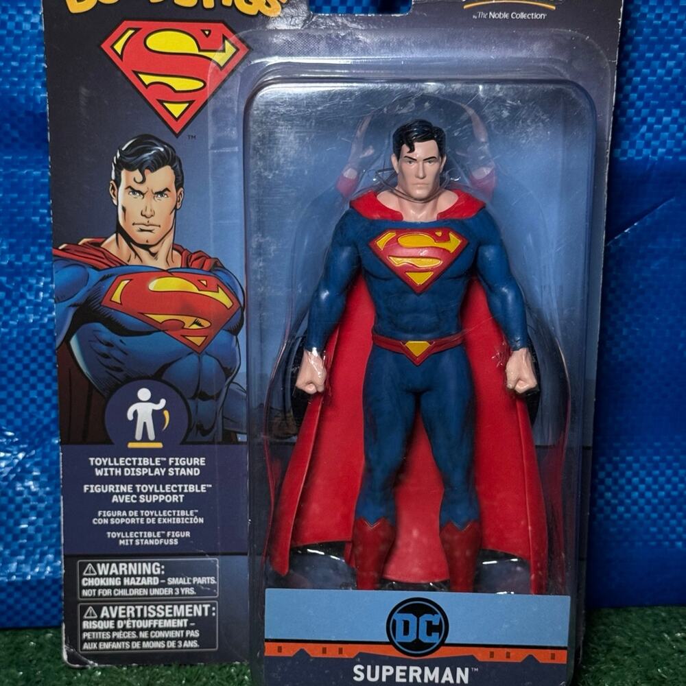 BendyFigs Noble Toys DC Superman Figure With Display Stand